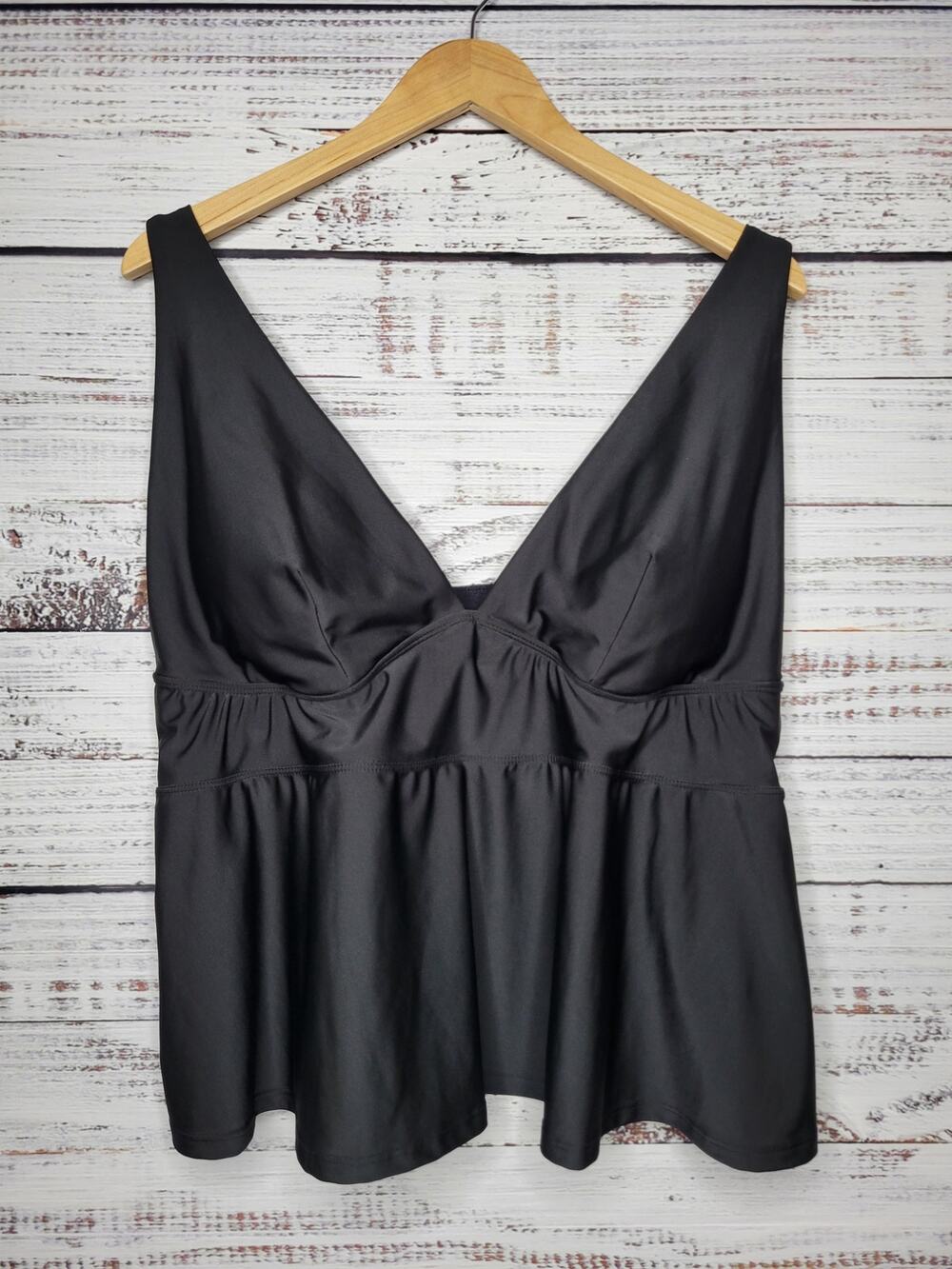Old Navy Tankini Swim Top Black | 2X